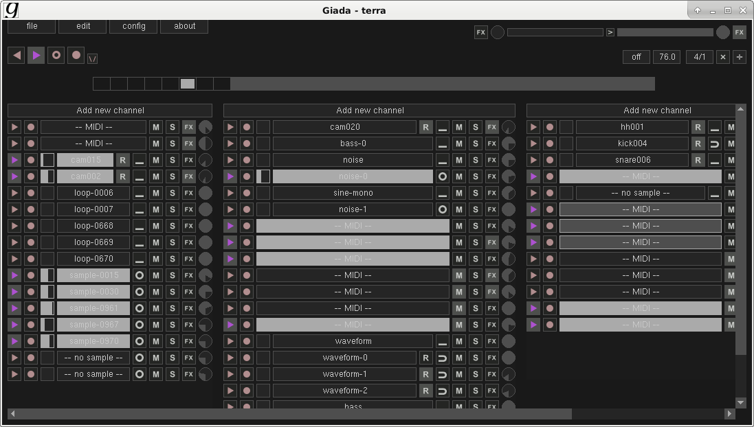 Giada screenshot Giada screenshot