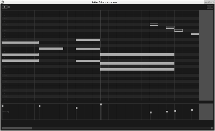 Giada 0.15.2: MIDI action editor