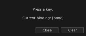 Keyboard binding window